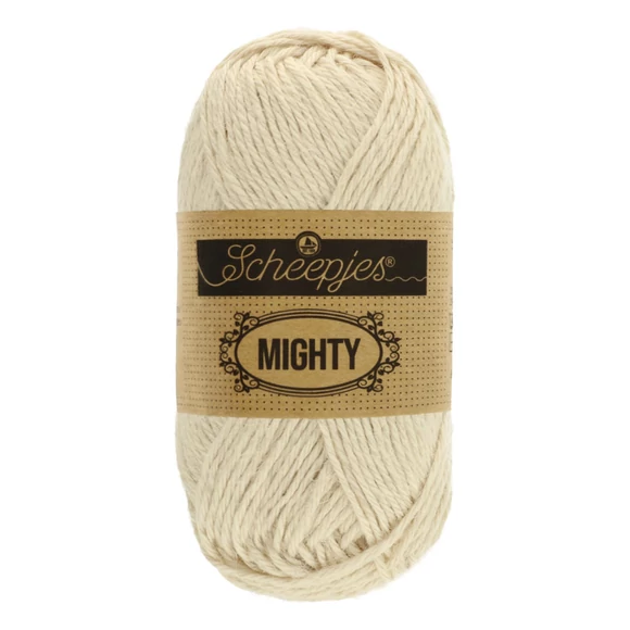 Scheepjes Mighty 751 Stone - világos drapp pamut-juta fonal