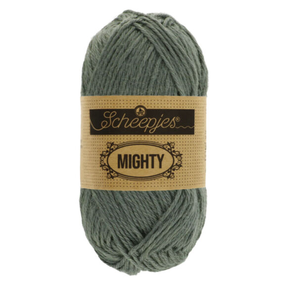 Scheepjes Mighty 755 Mountain - szürke pamut-juta fonal - gray yarn