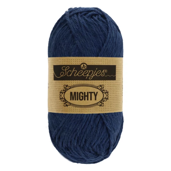 Scheepjes Mighty 757 Ocean - sötétkék pamut-juta fonal - deep blue yarn