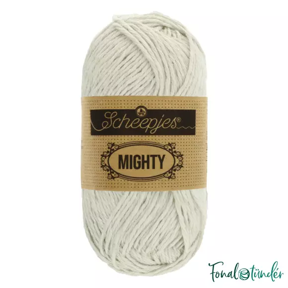 Scheepjes Mighty 759 Canyon - világos szürke pamut-juta fonal - light gray yarn