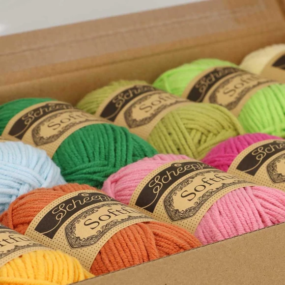 Scheepjes Softfun Color Pack - Summer Party - 12 gombolyag fonal  - 12 balls of yarn