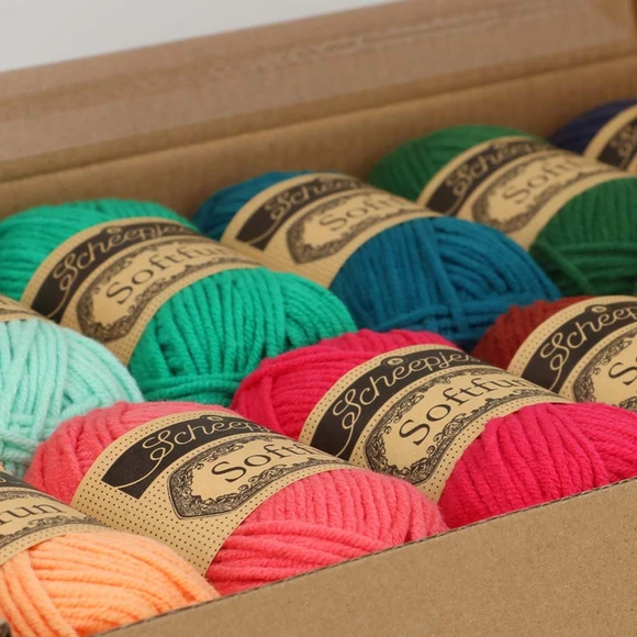 Scheepjes Softfun Color Pack - Floral Fantasy - 12 gombolyag fonal  - 12 balls of yarn