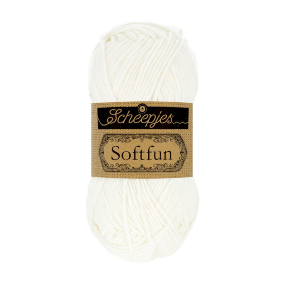 Scheepjes Softfun 2412 Snow - white - hófehér - pamut-akril fonal - yarn blend