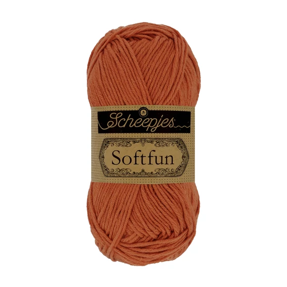 Scheepjes Softfun 2431 Clay - orange-brown - narancs-barna pamut-akril fonal - yarn blend