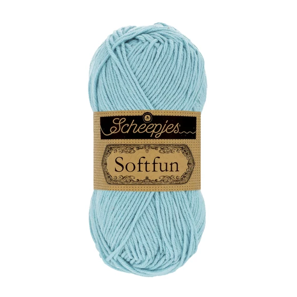 Scheepjes Softfun 2432 Light Blue - világoskék - pamut-akril fonal - yarn blend