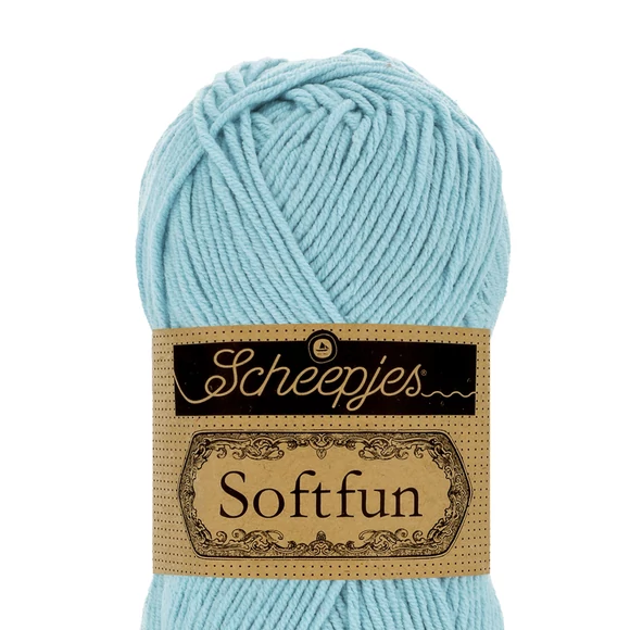 Scheepjes Softfun 2432 Light Blue - világoskék - pamut-akril fonal - yarn blend
