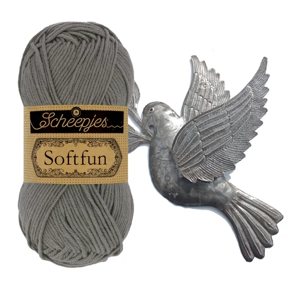 Scheepjes Softfun 2510 Dove - gray - galambszürke - pamut-akril fonal - yarn blend