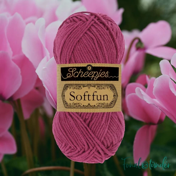 Scheepjes Softfun 2534 Cyclamen - lila - pamut-akril fonal - yarn blend