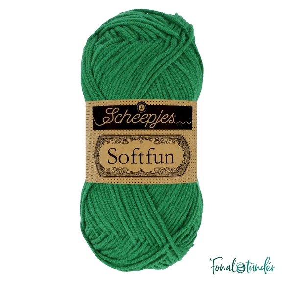 Scheepjes Softfun 2535 Forest green - zöld - pamut-akril fonal - yarn blend
