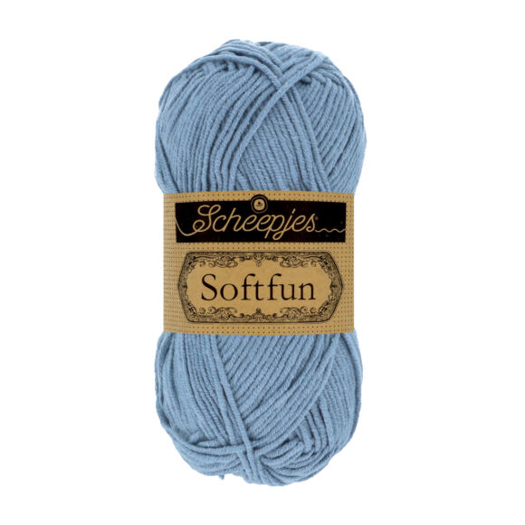 Scheepjes Softfun 2602 Slate Blue - palakék - pamut-akril fonal - yarn blend