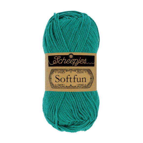 Scheepjes Softfun 2604 Aztec - green - türkiz zöld - pamut-akril fonal - yarn blend
