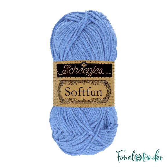 Scheepjes Softfun 2609 Iris - lilás kék - pamut-akril fonal - yarn blend