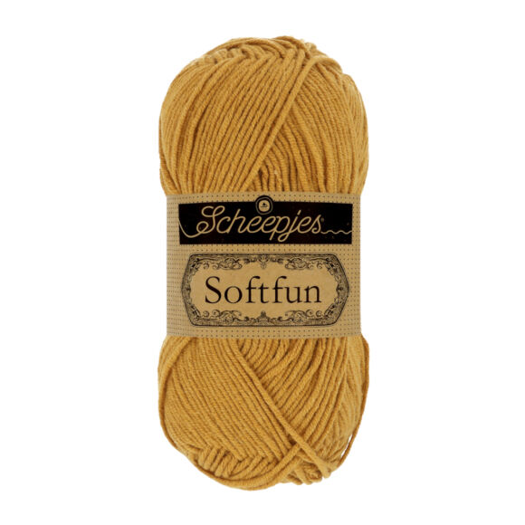 Scheepjes Softfun 2621 Mustard - yellow - mustársárga - pamut-akril fonal - yarn blend