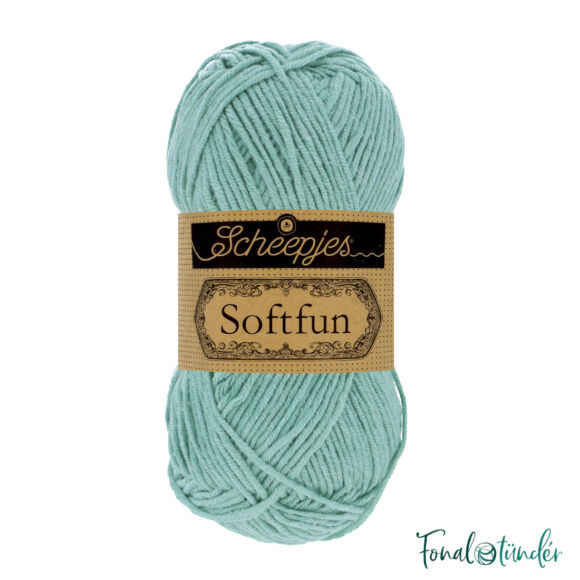 Scheepjes Softfun 2625 Sea Mist - light green - halvány zöld - pamut-akril fonal - yarn blend