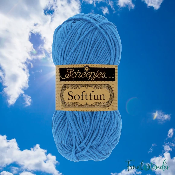 Scheepjes Softfun 2629 Azure - azúr égkék - pamut-akril fonal - yarn blend