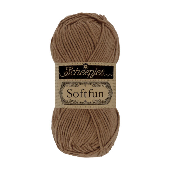 Scheepjes Softfun 2633 Tawny - brown - barna - pamut-akril fonal - yarn blend