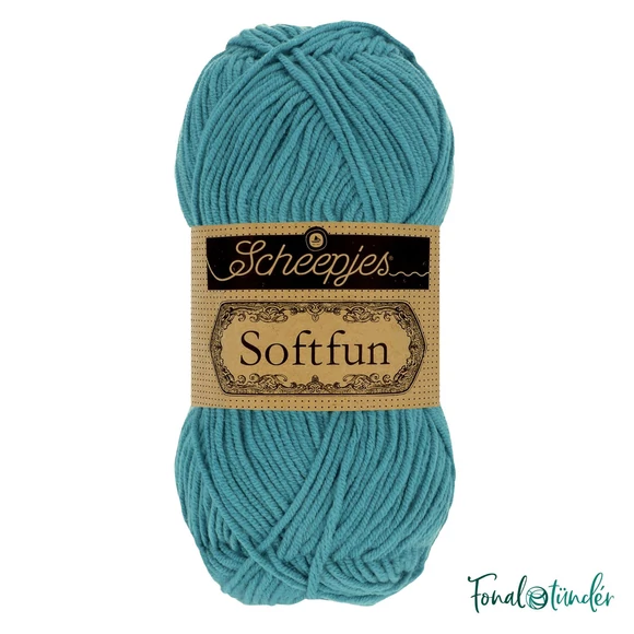Scheepjes Softfun 2645 Tempo blue - kék - pamut-akril fonal - yarn blend
