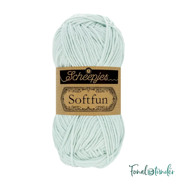 Scheepjes Softfun 2646 Glacial Mist - light blue - halvány kék - pamut-akril fonal - yarn blend
