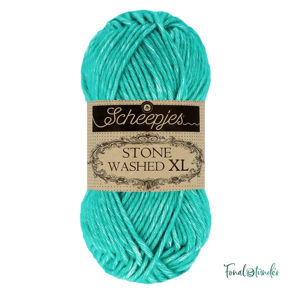 Scheepjes Stone Washed XL 864 Turquoise -  pamut fonal - cotton yarn