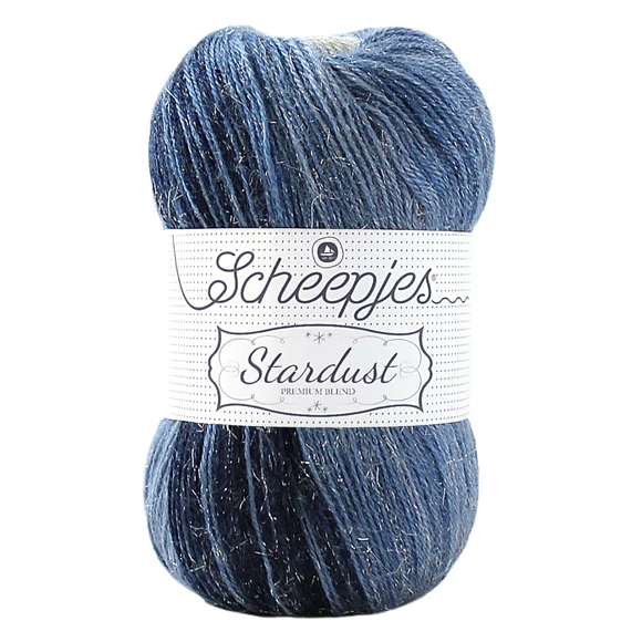 Scheepjes Stardust 663 Gemini - kék ombre mohair fonal - blue ombre mohair yarn blend