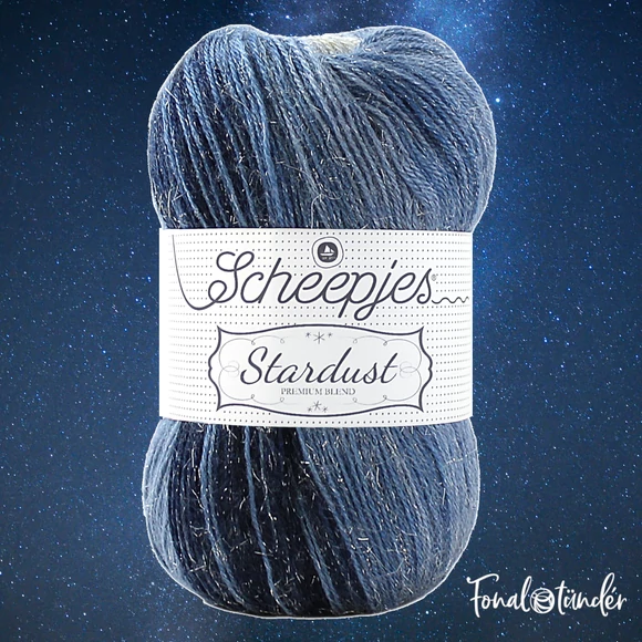 Scheepjes Stardust 663 Gemini - kék ombre mohair fonal - blue ombre mohair yarn blend