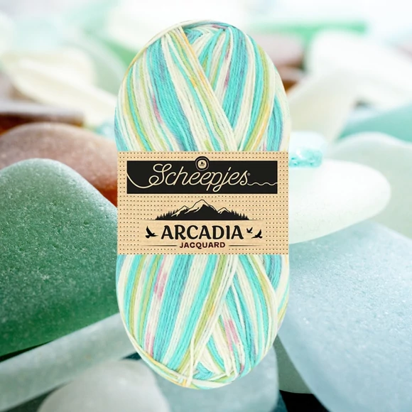 Scheepjes Arcadia Jacquard 1003 Seastone - mintás gyapjú zoknifonal - wool sockyarn