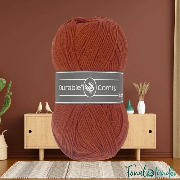 Durable Comfy 2210 Caramel - barna mikroszálas akril fonal - acrylic yarn