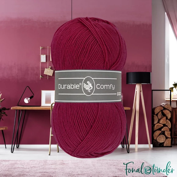 Durable Comfy 222 Bordeaux - bordó mikroszálas akril fonal - acrylic yarn