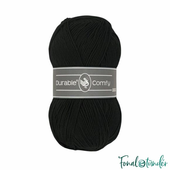 Durable Comfy 325 Black - fekete mikroszálas akril fonal - acrylic yarn