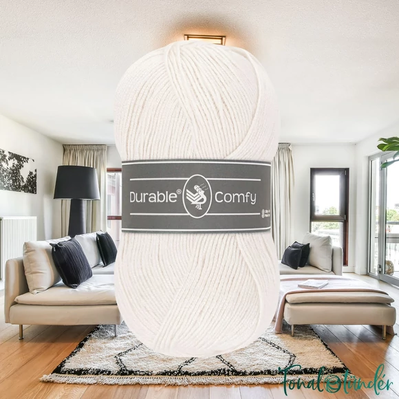 Durable Comfy 326 Ivory - törtfehér mikroszálas akril fonal - acrylic yarn