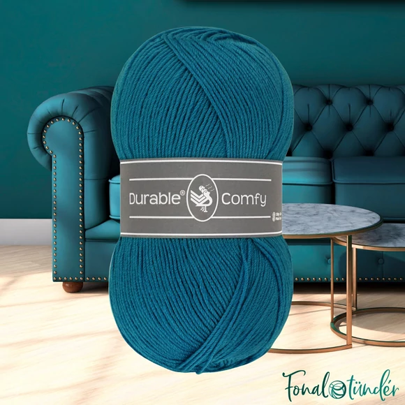Durable Comfy 375 Petrol - türkizkék mikroszálas akril fonal - acrylic yarn