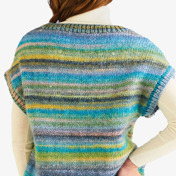 DMC Pirouette XL 1102 - kék-zöld-sárga - színváltós fonal - self-striping yarn