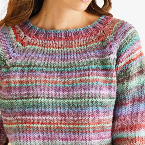 DMC Pirouette XL - rózsaszín-zöld - színváltós fonal - self-striping yarn