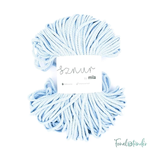 Mila Sznur pamut zsinórfonal - halvány kék - 5mm