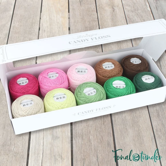 Scheepjes Candy Floss Colour Pack Greens - hímzőfonal csomag - Tavaszi Zöldek