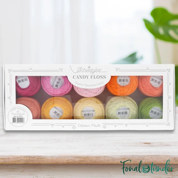 Scheepjes Candy Floss Colour Pack Passionfruit - hímzőfonal csomag - citrusok