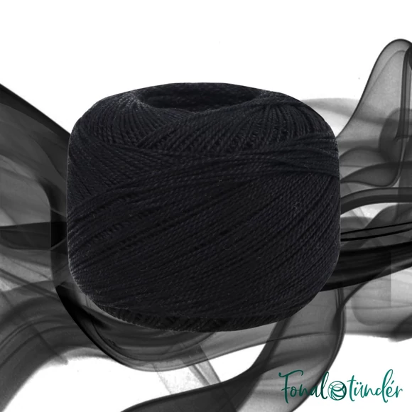 Scheepjes Candy Floss 110 - fekete pamut hímzőfonal  - cotton embroidery yarn