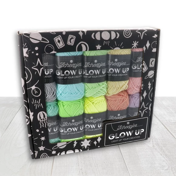 Scheepjes Glow Up - yarn colour pack - sötétben világító fonal csomag