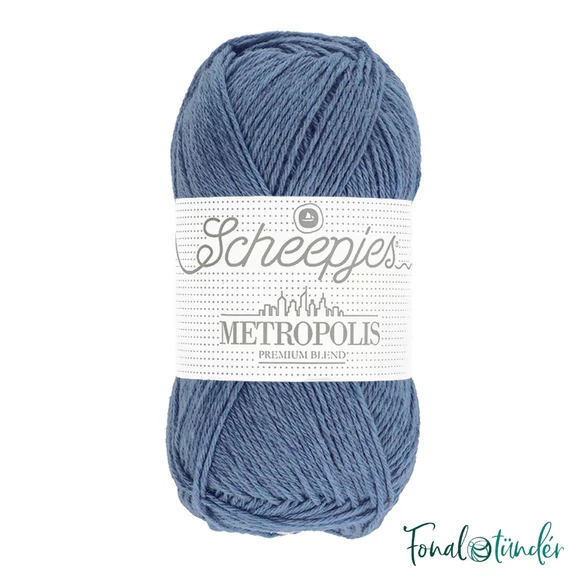Scheepjes Metropolis 004 Kabul - kék gyapjú fonal - blue wool yarn