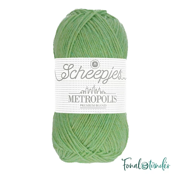 Scheepjes Metropolis 023 Monterrey - zöld gyapjú fonal - green wool yarn