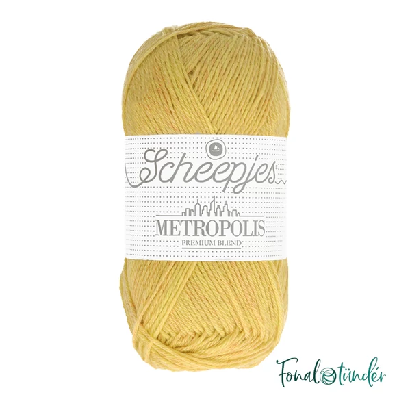 Scheepjes Metropolis 033 Atlanta - napsárga gyapjú fonal - yellow wool yarn