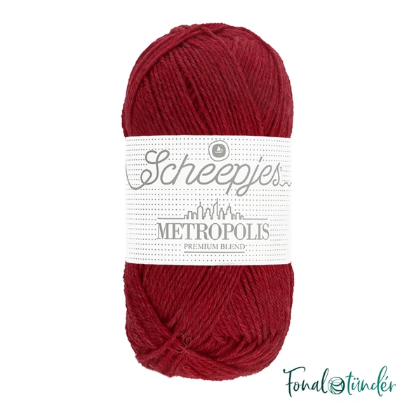 Scheepjes Metropolis 043 Naples - cserép vörös gyapjú fonal - red wool yarn