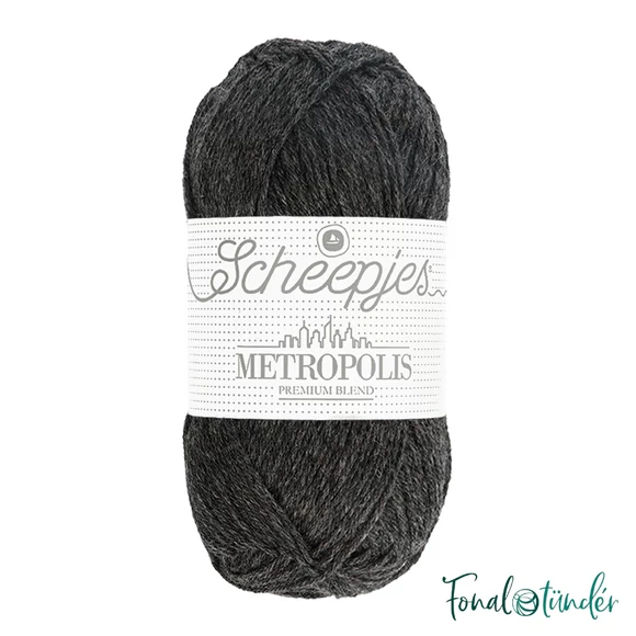 Scheepjes Metropolis 069 Miami - sötétszürke gyapjú fonal - gray wool yarn