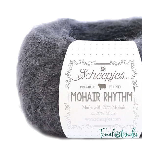 Scheepjes Alpaca Rhythm 685 Hip Hop - sötét-szürke mohair gyapjú fonal - wool yarn