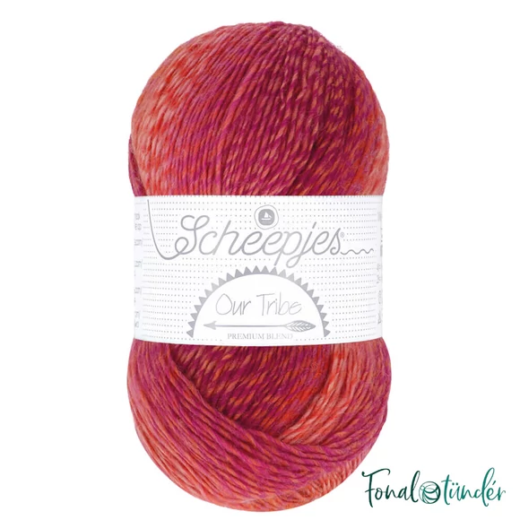 Scheepjes Our Tribe 963 - Haak Maar Raak - red-orange - piros-narancs - gyapjú fonal - wool yarn