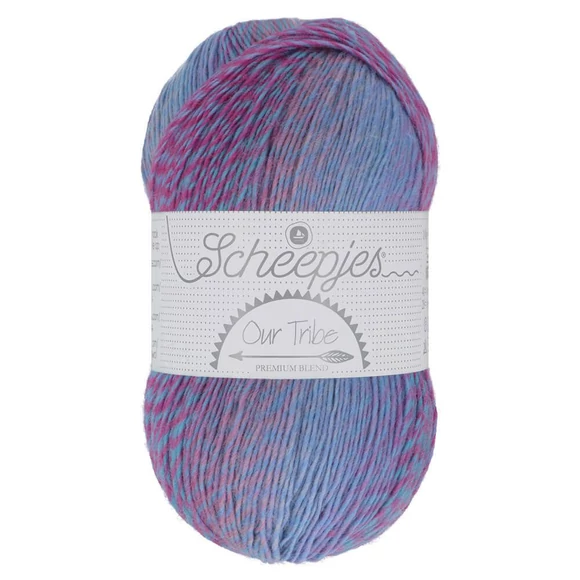 Scheepjes Our Tribe 966 - Miss Neris -  színátmenetes gyapjú fonal - blue-pink wool yarn