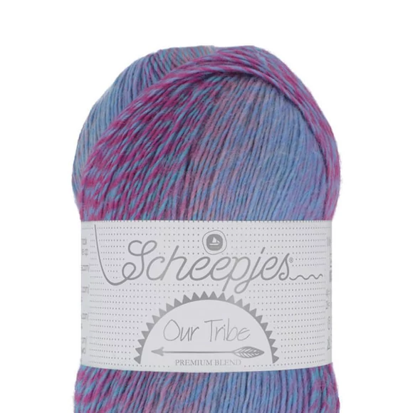 Scheepjes Our Tribe 966 - Miss Neris -  színátmenetes gyapjú fonal - blue-pink wool yarn