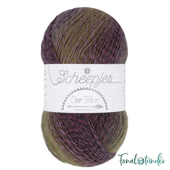 Scheepjes Our Tribe 973 - It's all in a Nutshell - sárga-rózsaszín - gyapjú fonal - yellow-pink wool yarn