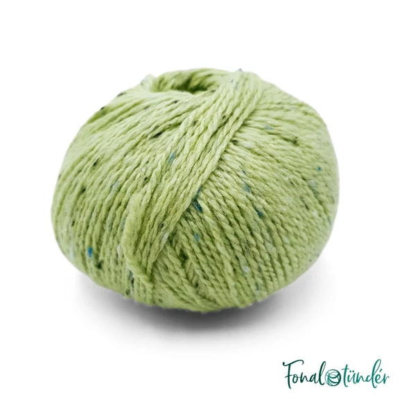 Scheepjes Terrazzo 708 Pistacchio - világoszöld gyapjú fonal - green tweed wool yarn
