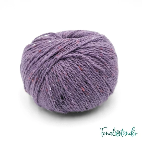 Scheepjes Terrazzo 727 Cardo - bogáncs lila gyapjú fonal - purple tweed wool yarn